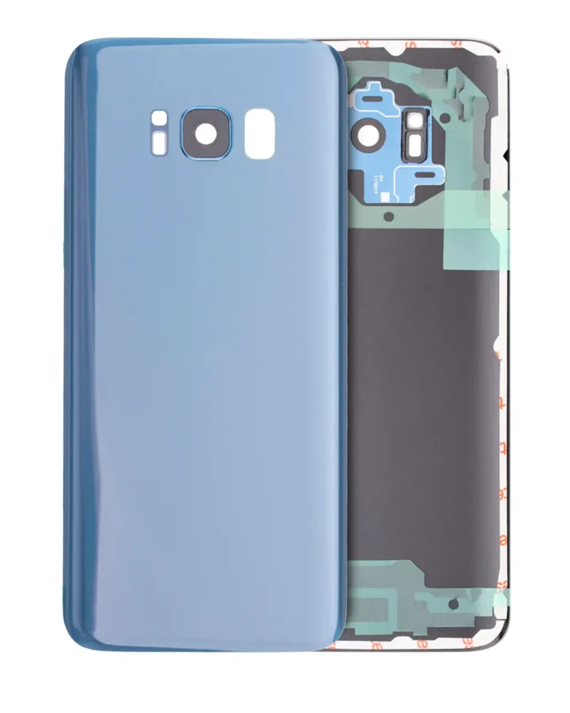 Back Cover Glass With Camera Lens For Samsung Galaxy S8 (No Logo) (Aftermarket Plus) (Coral Blue)