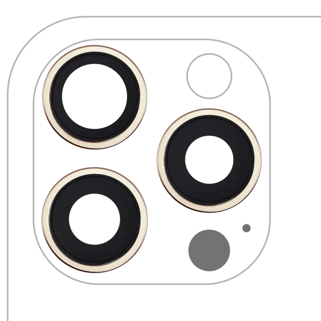 Back Camera Lens With Bracket & Bezel For iPhone 16 Pro / 16 Pro Max (3 Piece Set) (Premium) (Desert Titanium)