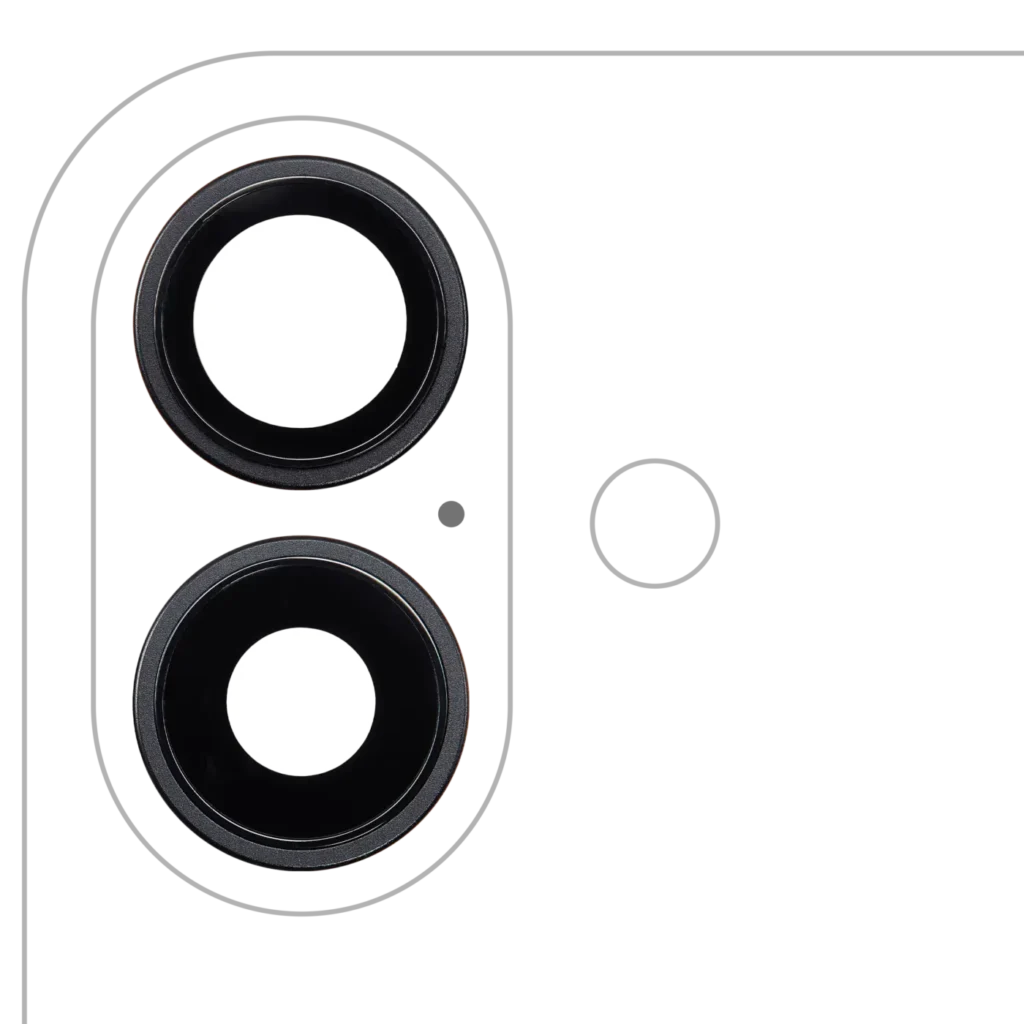 Back Camera Lens With Bracket & Bezel For iPhone 16 / 16 Plus (2 Piece Set) (Premium) (Black)