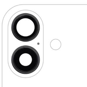Back Camera Lens With Bracket & Bezel For iPhone 16 / 16 Plus (2 Piece Set) (Premium) (Black)