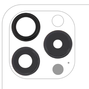 Back Camera Lens With Bracket & Bezel For iPhone 15 Pro (3 Piece Set) (Premium) (Black Titanium)