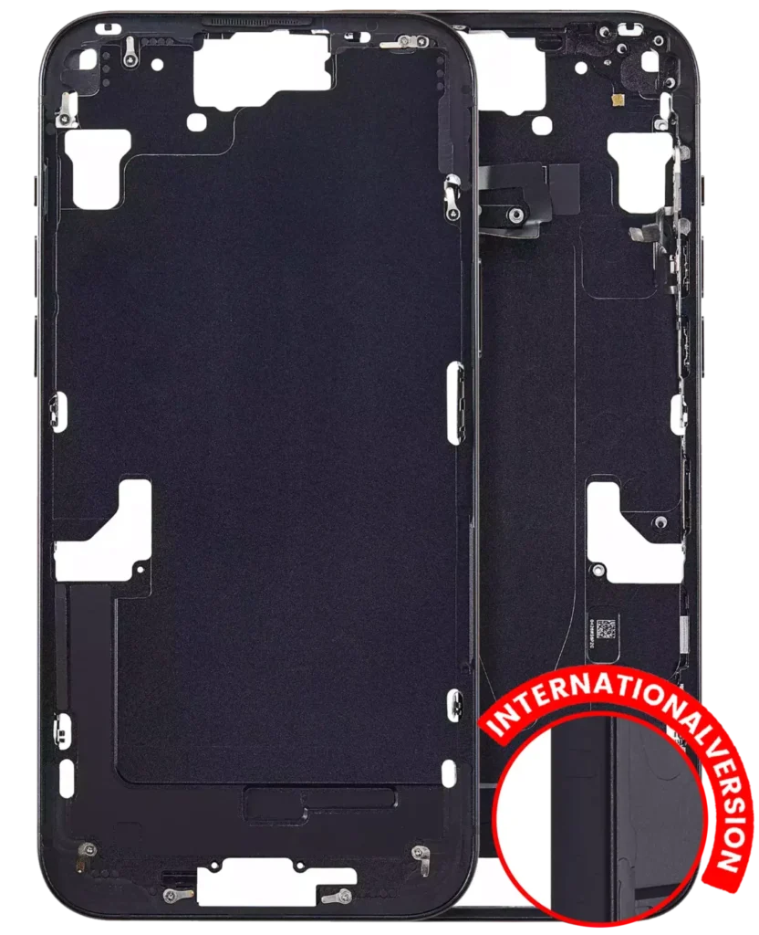 Mid-Frame Housing W/ Small Parts For iPhone 15 Plus (EU / Global Version) (Aftermarket Plus) (Black)