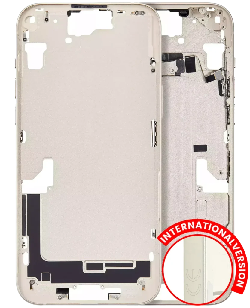 Mid-Frame Housing W/ Small Parts For iPhone 15 Plus (EU / Global Version) (Aftermarket Plus) (Yellow)