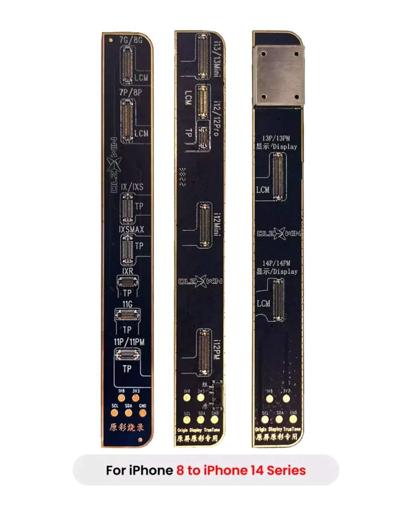 DLZ R100/R200 True Tone Restore Programmer Boards Set with iPhone 8 to iPhone 14 Series (Pack of 4)
