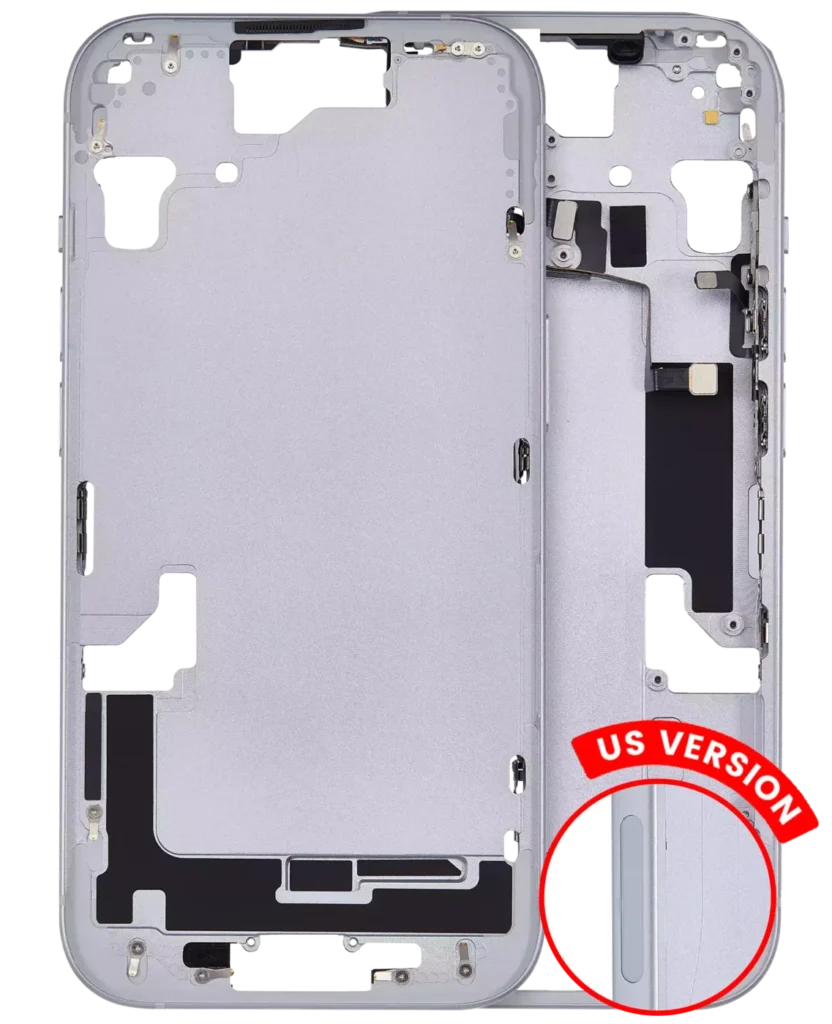 Mid-Frame Housing W/ Small Parts For iPhone 15 (US Version) (Aftermarket Plus) (Blue)