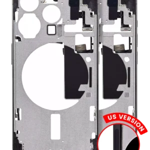 Mid-Frame Housing W/ Small Parts For iPhone 15 Pro (US Version) (Aftermarket Plus) (Black Titanium)