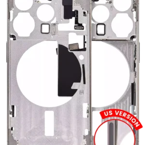 Mid-Frame Housing W/ Small Parts For iPhone 15 Pro (US Version) (Aftermarket Plus) (Natural Titanium)