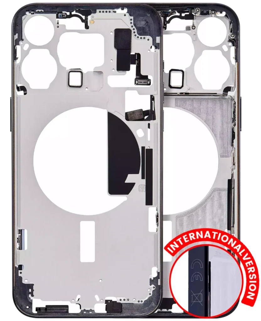 Mid-Frame Housing W/ Small Parts For iPhone 15 Pro Max (EU / Global Version) (Aftermarket Plus) (Blue Titanium)