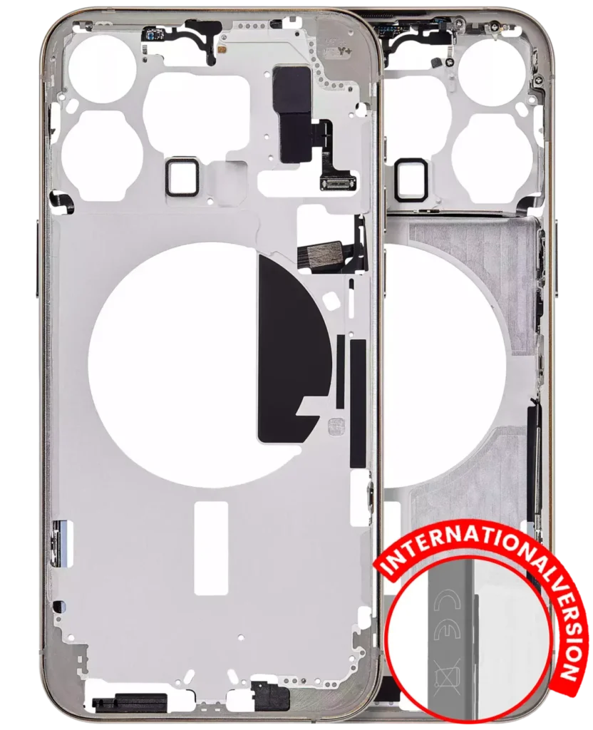 Mid-Frame Housing W/ Small Parts For iPhone 15 Pro Max (EU / Global Version) (Aftermarket Plus) (Natural Titanium)