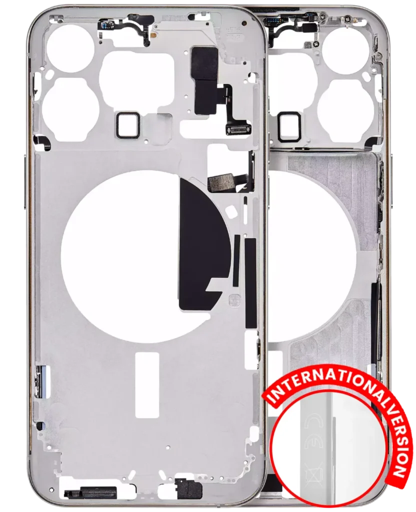 Mid-Frame Housing W/ Small Parts For iPhone 15 Pro Max (EU / Global Version) (Aftermarket Plus) (White Titanium)