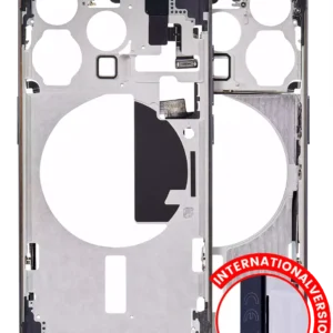 Mid-Frame Housing W/ Small Parts For iPhone 15 Pro (EU / Global Version) (Aftermarket Plus) (Blue Titanium)