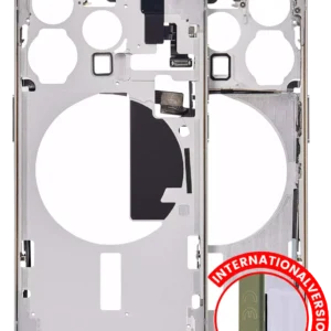 Mid-Frame Housing W/ Small Parts For iPhone 15 Pro (EU / Global Version) (Aftermarket Plus) (Natural Titanium)