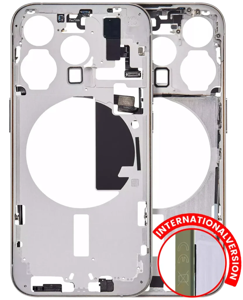Mid-Frame Housing W/ Small Parts For iPhone 15 Pro (EU / Global Version) (Aftermarket Plus) (Natural Titanium)