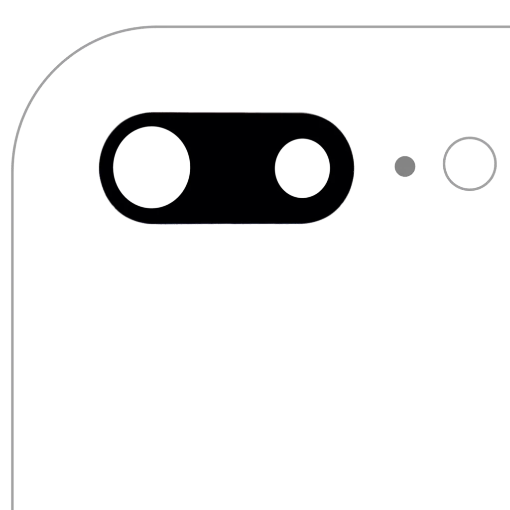 Back Camera Lens With Adhesive (Glass Only) For iPhone 7 Plus / 8 Plus (Aftermarket Plus) (10 Pack)