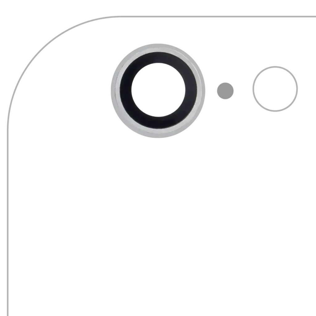 Back Camera Lens For iPhone 6 / 6S (Real Sapphire) (Premium) (Silver) (10 Pack)