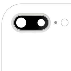 Back Camera Lens With Bracket & Bezel For iPhone 8 Plus (Real Sapphire) (Premium) (Silver) (10 Pack)