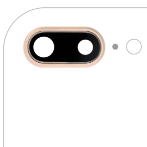 Back Camera Lens With Bracket & Bezel For iPhone 8 Plus (Real Sapphire) (Premium) (Gold) (10 Pack)