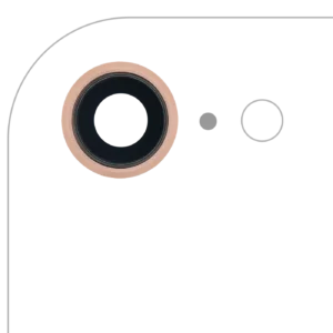 Back Camera Lens With Bracket & Bezel For iPhone 8 (Real Sapphire) (Premium) (Gold) (10 Pack)