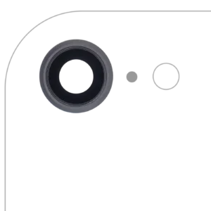 Back Camera Lens With Bracket & Bezel For iPhone 8 / SE (2020) / SE (2022) (Real Sapphire) (Premium) (Space Gray) (10 Pack)