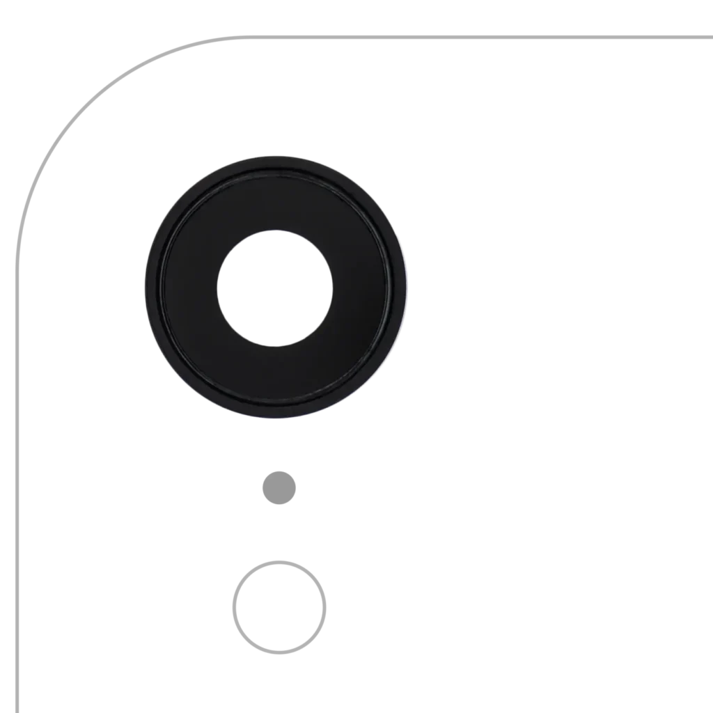 Back Camera Lens With Bracket & Bezel For iPhone XR (Real Sapphire) (Premium) (Black) (10 Pack)