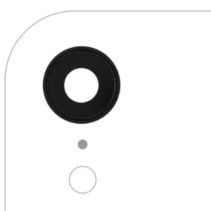 Back Camera Lens With Bracket & Bezel For iPhone XR (Real Sapphire) (Premium) (Black) (10 Pack)