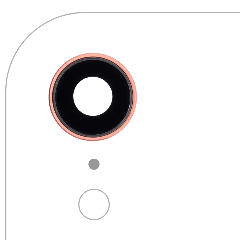 Back Camera Lens With Bracket & Bezel For iPhone XR (Real Sapphire) (Premium) (Coral) (10 Pack)
