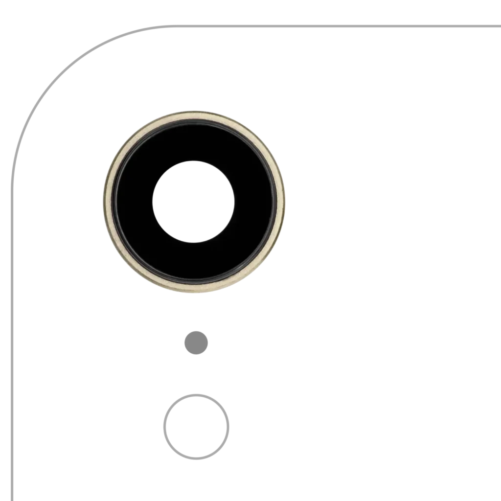 Back Camera Lens With Bracket & Bezel For iPhone XR (Real Sapphire) (Premium) (Yellow) (10 Pack)