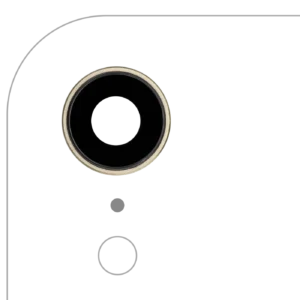 Back Camera Lens With Bracket & Bezel For iPhone XR (Real Sapphire) (Premium) (Yellow) (10 Pack)