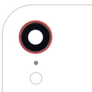 Back Camera Lens With Bracket & Bezel For iPhone XR (Real Sapphire) (Premium) (Red) (10 Pack)