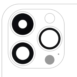 Back Camera Lens (Glass Only) With Adhesive For iPhone 14 Pro / 14 Pro Max (3 Piece Set) (Real Sapphire) (Premium) (10 Pack)