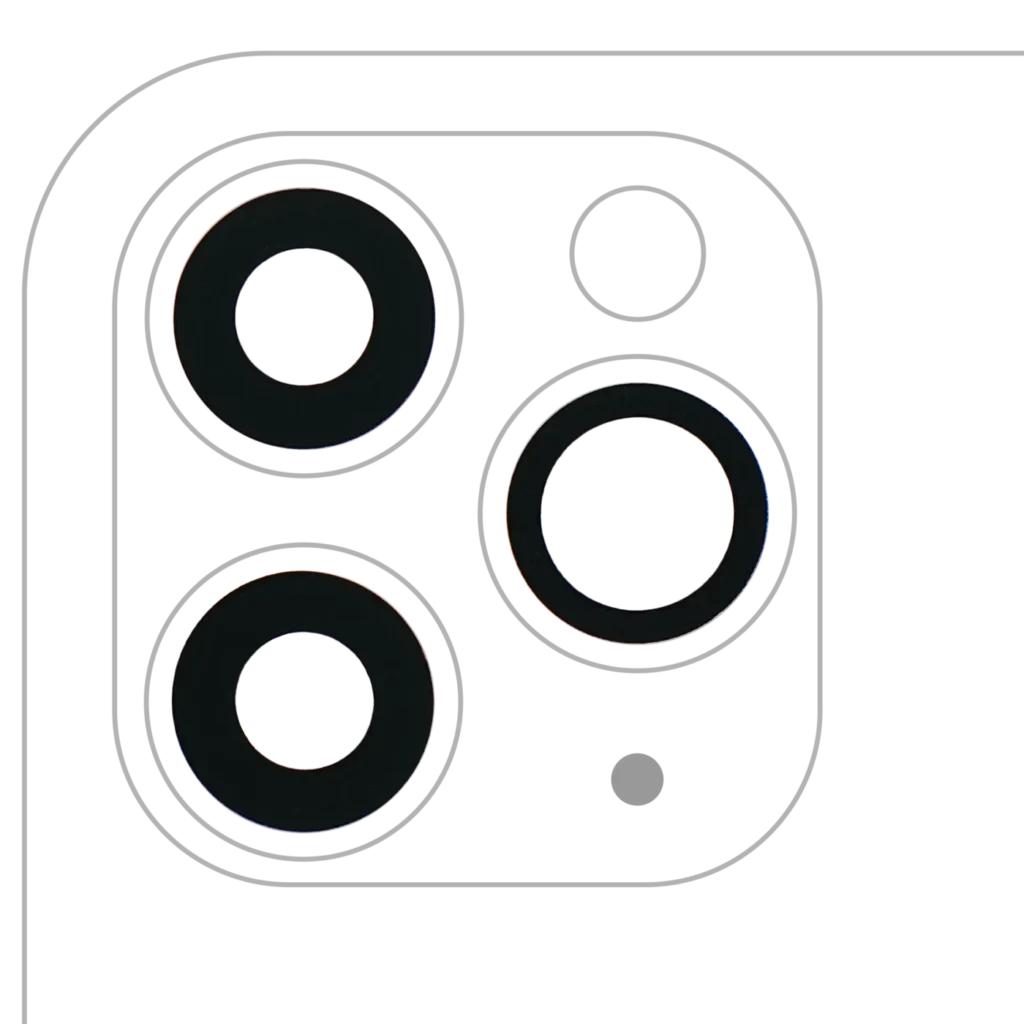 Back Camera Lens (Glass Only) With Adhesive For iPhone 11 Pro / Pro Max (3 Piece Set) (Real Sapphire) (Premium) (10 Pack)
