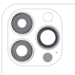 Back Camera Lens With Bracket & Bezel For iPhone 13 Pro / 13 Pro Max (Real Sapphire) (Premium) (Silver)