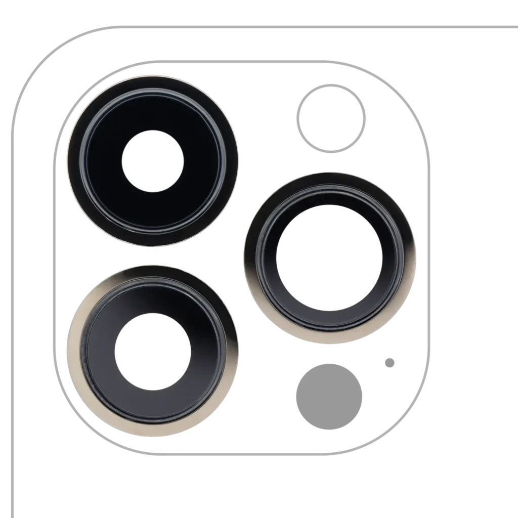 Back Camera Lens With Bracket & Bezel For iPhone 13 Pro / 13 Pro Max (Real Sapphire) (Premium) (Gold)