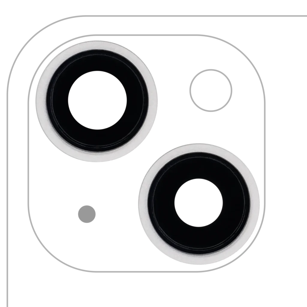 Back Camera Lens With Bracket & Bezel For iPhone 13 / 13 Mini (2 Piece Set) (Real Sapphire) (Premium) (Starlight)