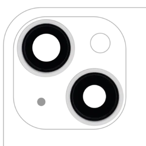 Back Camera Lens With Bracket & Bezel For iPhone 13 / 13 Mini (2 Piece Set) (Real Sapphire) (Premium) (Starlight)