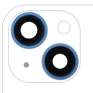 Back Camera Lens With Bracket & Bezel For iPhone 13 / 13 Mini (2 Piece Set) (Real Sapphire) (Premium) (Blue)