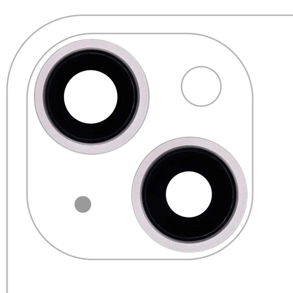 Back Camera Lens With Bracket & Bezel For iPhone 13 / 13 Mini (2 Piece Set) (Real Sapphire) (Premium) (Pink)