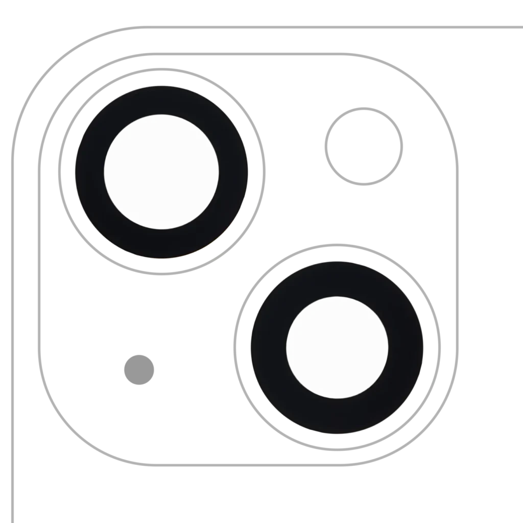 Back Camera Lens (Glass Only) With Adhesive For iPhone 13 / 13 Mini (2 Piece Set) (Real Sapphire) (Premium)
