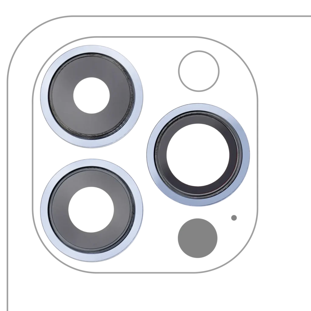 Back Camera Lens With Bracket & Bezel For iPhone 13 Pro / 13 Pro Max (Aftermarket Plus) (Sierra Blue)