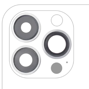 Back Camera Lens With Bracket & Bezel For iPhone 13 Pro / 13 Pro Max (Aftermarket Plus) (Silver)