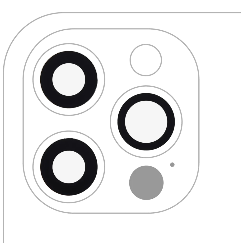 Back Camera Lens (Glass Only) With Adhesive For iPhone 12 Pro (3 Piece Set) (Real Sapphire) (Premium)