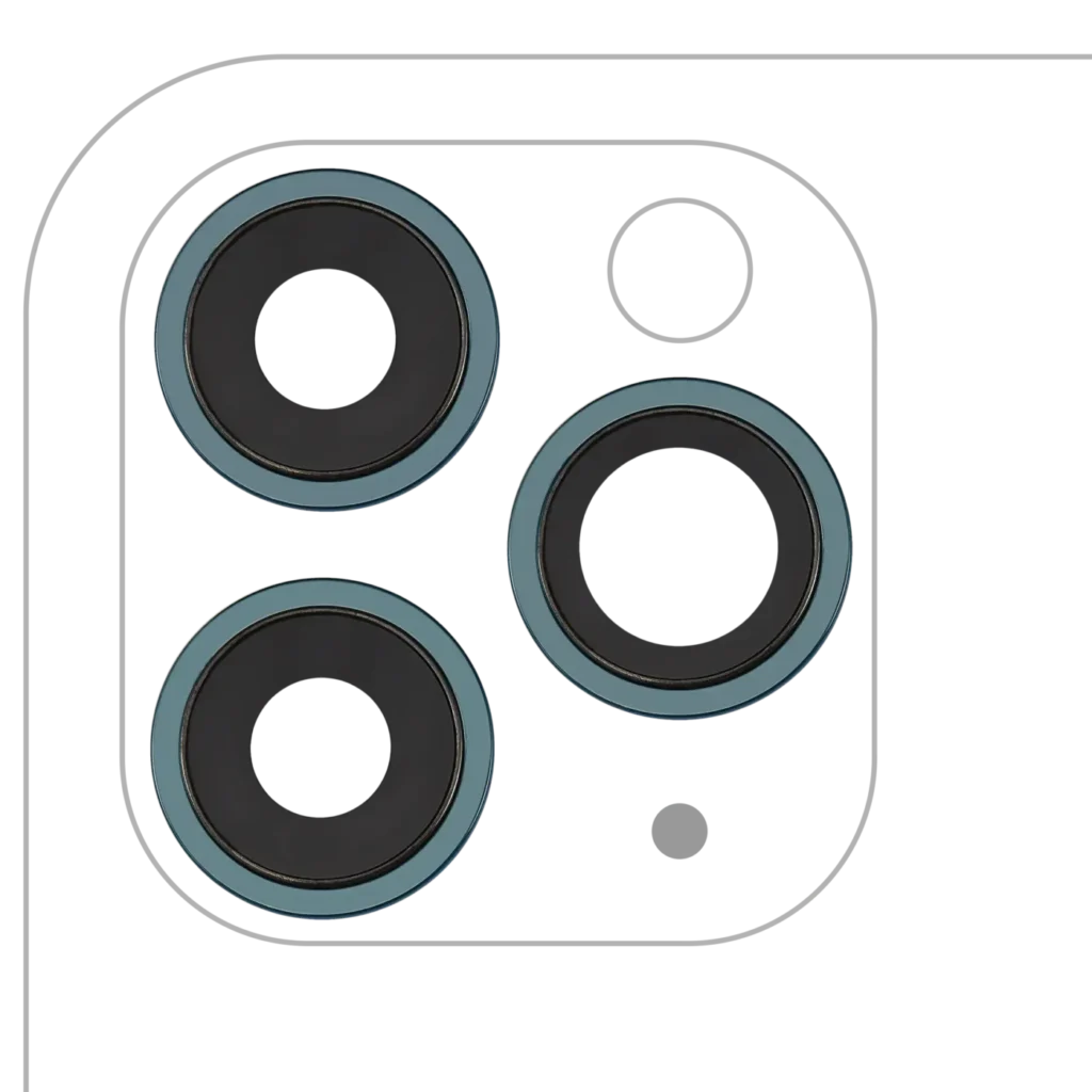 Back Camera Lens With Bracket & Bezel For iPhone 11 Pro / Pro Max (3 Piece Set) (Real Sapphire) (Premium) (Green)