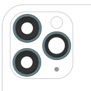Back Camera Lens With Bracket & Bezel For iPhone 11 Pro / Pro Max (3 Piece Set) (Real Sapphire) (Premium) (Green)