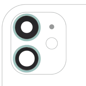Back Camera Lens With Bracket & Bezel For iPhone 11 ( 2 Piece Set) (Real Sapphire) (Premium) (Green)