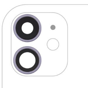 Back Camera Lens With Bracket & Bezel For iPhone 11 ( 2 Piece Set) (Real Sapphire) (Premium) (Purple)