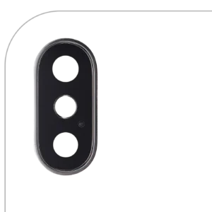 Back Camera Lens With Bracket & Bezel For iPhone X (Real Sapphire) (Premium) (Silver)