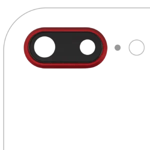Back Camera Lens With Bracket & Bezel For iPhone 8 Plus (Real Sapphire) (Premium) (Red) (10 Pack)