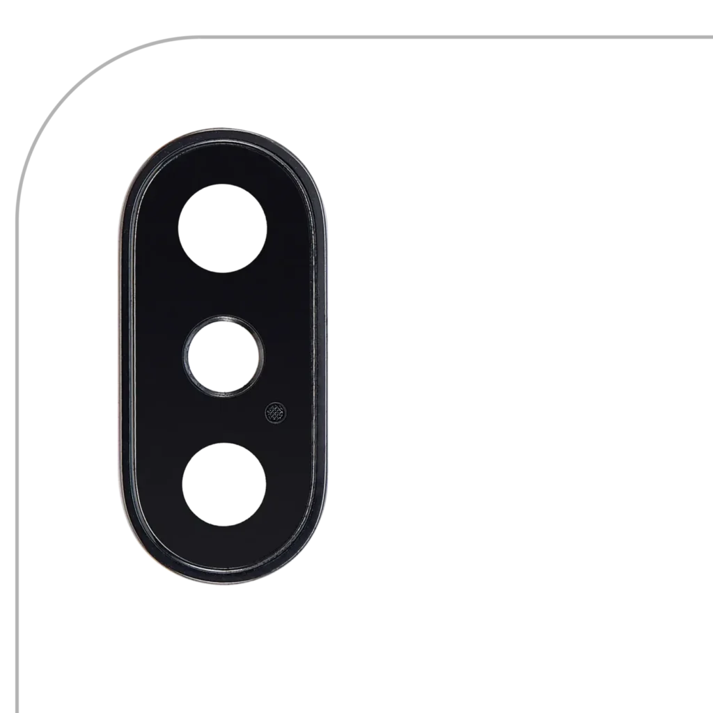 Back Camera Lens With Bracket & Bezel For iPhone XS / XS Max (Real Sapphire) (Premium) (Space Gray) (10 Pack)