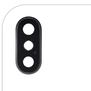 Back Camera Lens With Bracket & Bezel For iPhone XS / XS Max (Real Sapphire) (Premium) (Silver) (10 Pack)