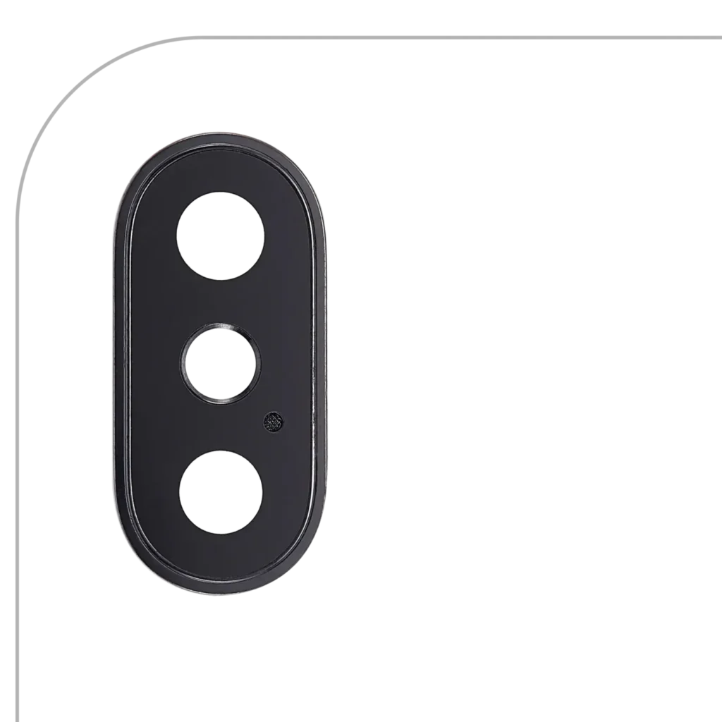 Back Camera Lens With Bracket & Bezel For iPhone X (Real Sapphire) (Premium) (Space Gray) (10 Pack)